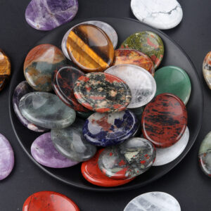 Customizable Semi-Precious Stone Oval Discs - Manufacturer-Direct with OEM/ODM Service for Decor, Crafts, and Retail Markets Natural crystal agate massage thumb play stone forget worry stone