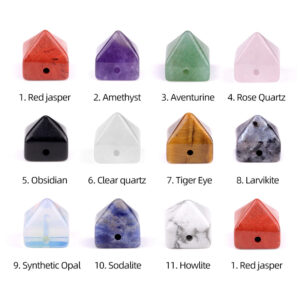 Customizable Semi-Precious Stone Pyramid Figurines - Manufacturer-Direct with OEM/ODM Service for Spiritual, Decor, and Retail Markets Small pyramid with holes, natural crystal semi precious stone