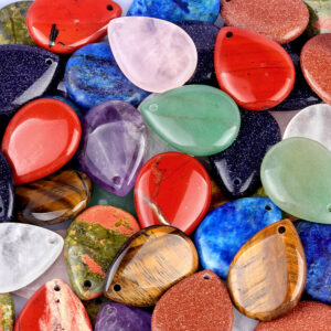 Customizable Semi-Precious Stone Teardrop & Oval Beads - Manufacturer-Direct with OEM/ODM Service for Jewelry Making, Fashion, and Retail Markets Water drop natural crystal agate stone pendant