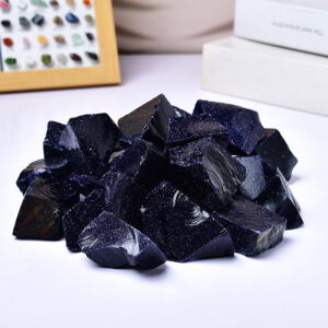Blue sand stone Natural Obsidian Rough Stones - Manufacturer-Direct Semi-Precious Stones for Jewelry Making, Home Decor & Spiritual Scenarios