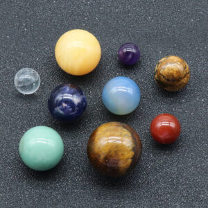 Customizable Semi-Precious Stone Spheres - Manufacturer-Direct with OEM/ODM Service for Jewelry, Home Decor, and Retail Markets  Natural crystal nine planets universe galaxy solar system
