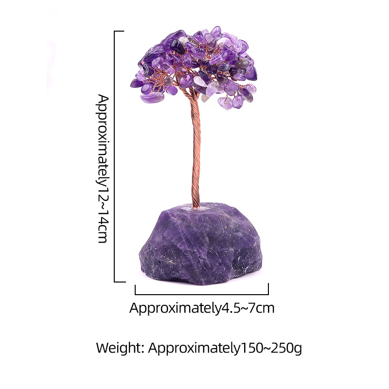 Customizable Semi-Precious Stone Tree of Life Figurines - Manufacturer-Direct with OEM/ODM Service for Home Decor, Spiritual, and Retail Markets Amethyst Life Tree Colorful Crystal Fortune Tree - Image 4